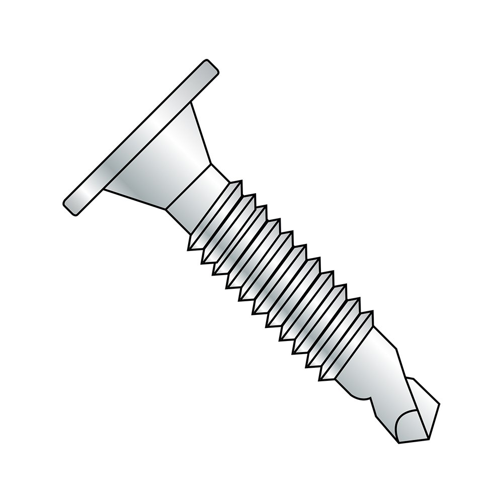 1416KWAFMS Steel Self-Drilling Screw, Zinc Plated Finish, Wafer Head, Phillip...-image