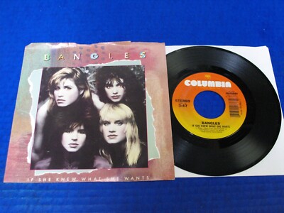 Bangles - If She Knew What She Wants - 80s Rock 45 w/Pic Sleeve EX VINYL Record