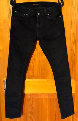 Nudie Jeans Tight Terry Herren Jeans schwarz Gr. W30/L32