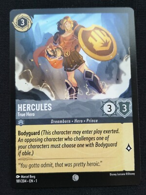 Hercules- True Hero - Lorcana - The First Chapter - NM Unplayed - 181
