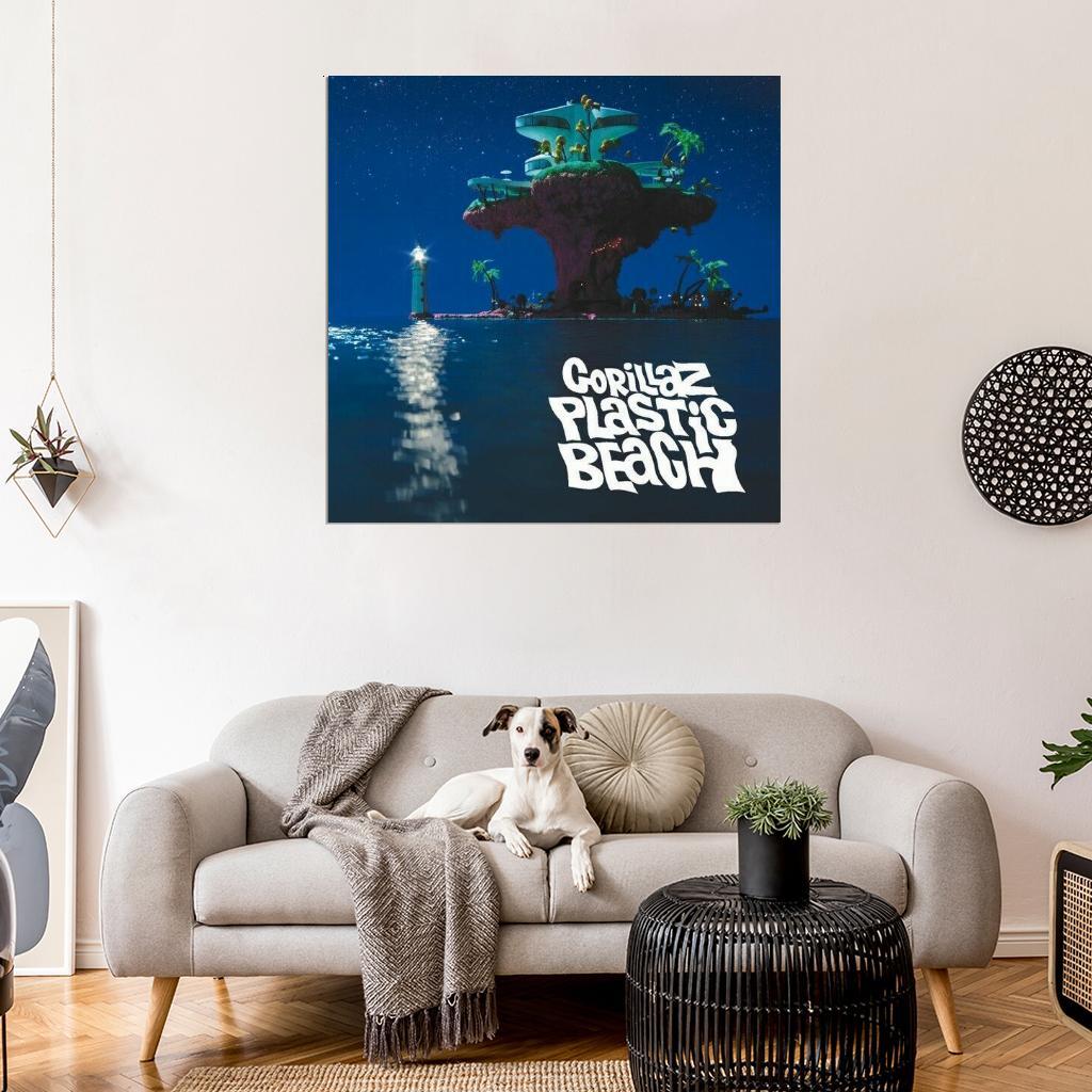Gorillaz Poster Vintage Avec Couverture De Musique Virtuelle