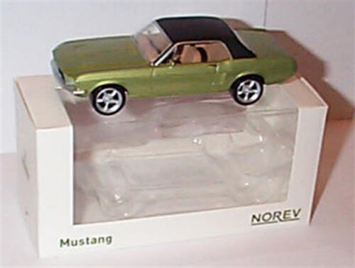 1968 Ford Mustang Metallic Green Tan Interiour 1-43 scale new in box Norev - Picture 2 of 4