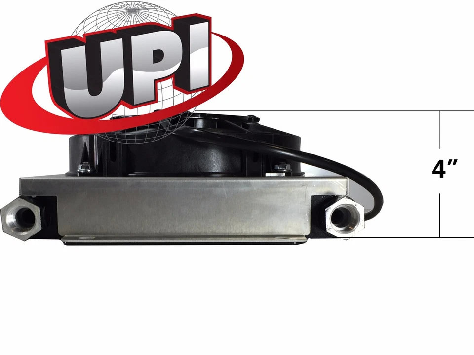 PLACA APILADA HOT ROD MOTOR O TRANSMISIÓN ENFRIADOR DE ACEITE CON CUBIERTA Y VENTILADOR SPAL Foto 2 de 2