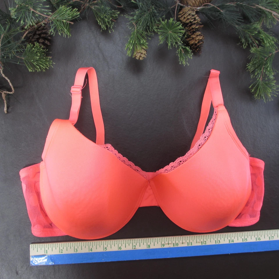 Fruit of the Loom Bra 44DD Pink Padded Underwire Adjustable Clasp Back - Image 2 of 4