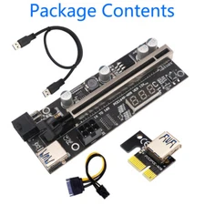 PCIE Riser 009S Plus Riser PCIE PCI Express X1 to X16 Dual 6Pin For Graphic Card