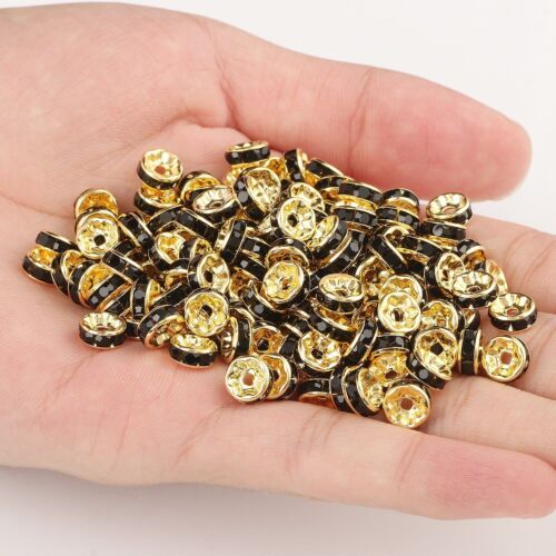 50pcs Ab Rhinestone Balls Multicolor Crystal Round Loose Spacer Beads Accessory - Picture 24 of 54