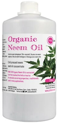 PINK SUN Organic Neem Oil 250ml Pure Cold Pressed Unrefined Natural Therapeutic Essential