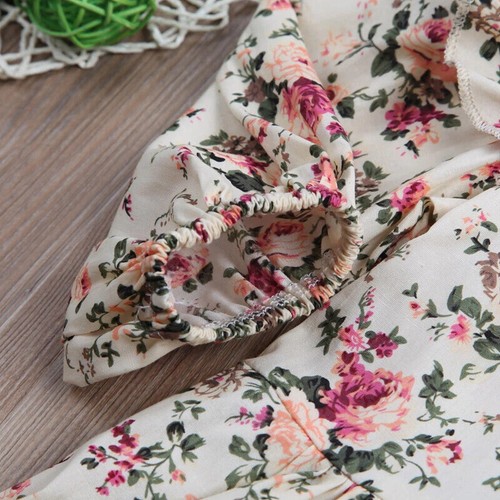 Newborn Baby Girl Summer Clothes Vintage Floral Romper Bodysuit Infant Jumpsuit - Picture 7 of 8
