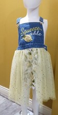 Girls Overall Lemon Tulle Dress Size 4