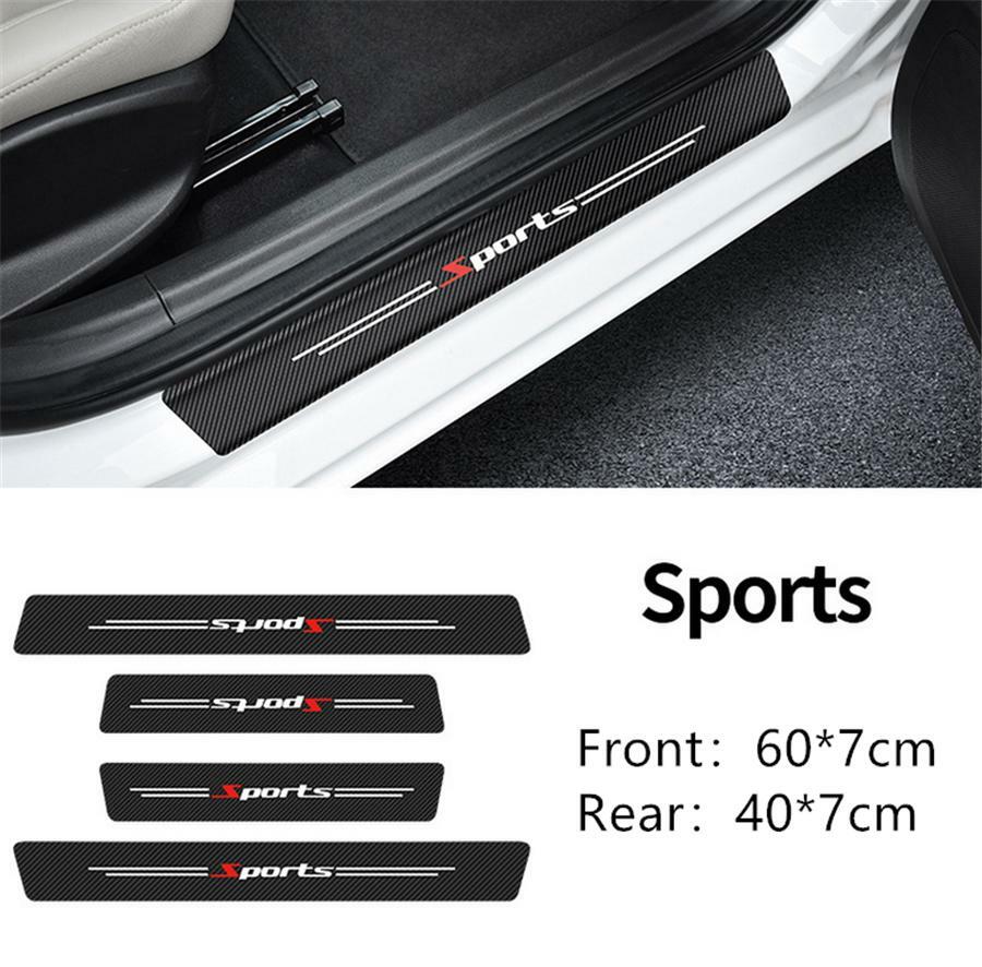 Car Door Sill Bumper Protector Strip Trunk Step Anti Scratch Scuff Carbon Fiber