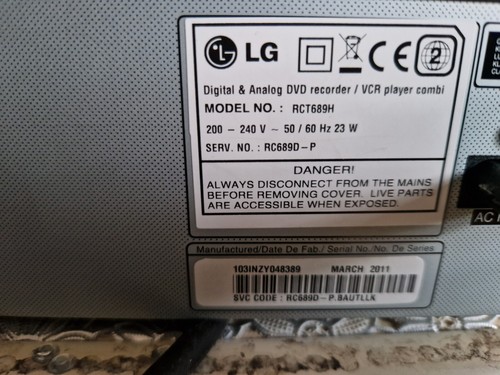 LG RCT689H Mit FB DVD/VHS-Combi Recorder/HDMI/USB/VHS - Bild 14 von 16