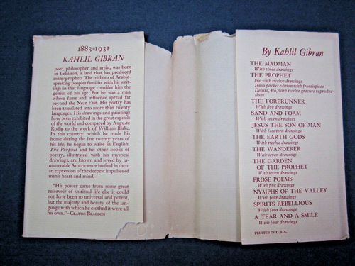PROPHET Kahlil Gibran CLASSIC Pocket Edition 1978 Knopf Hardcover Jacke GUT+ - Bild 11 von 11