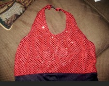 Disfraz halter niño grande rojo y negro