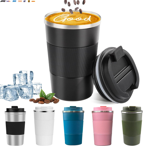 Insulated Travel Coffee Mug Spill Proof Leak Proof Pobtable to Go Camping Stainl