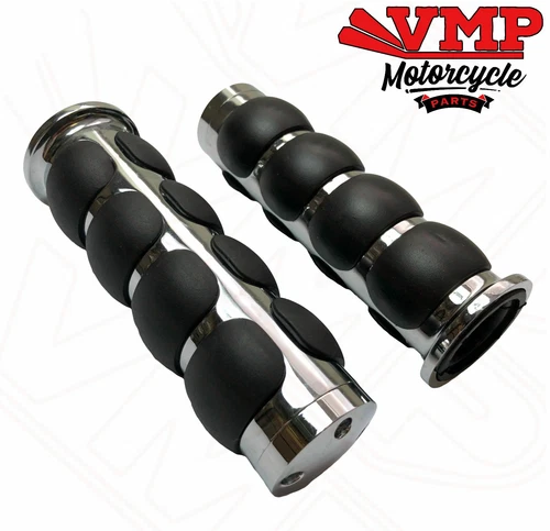 Chrom 22 mm 7/8" Motorrad Lenkergriffe Bobber Häcksler maßgeschneidertes Projekt 