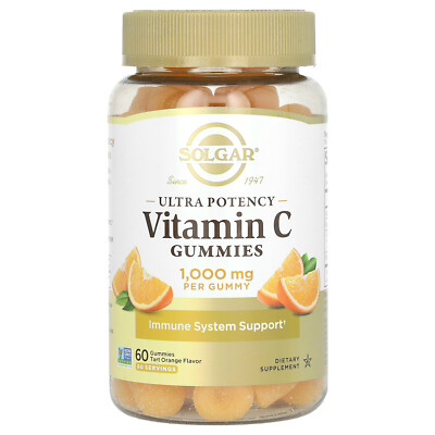 Ultra Potency Vitamin C Gummies, Tart Orange, 1,000 mg, 60 Gummies