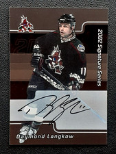 DAYMOND LANGKOW 2001-02 BAP SIGNATURE SERIES AUTOGRAPHS 01-02 NO 142       32403