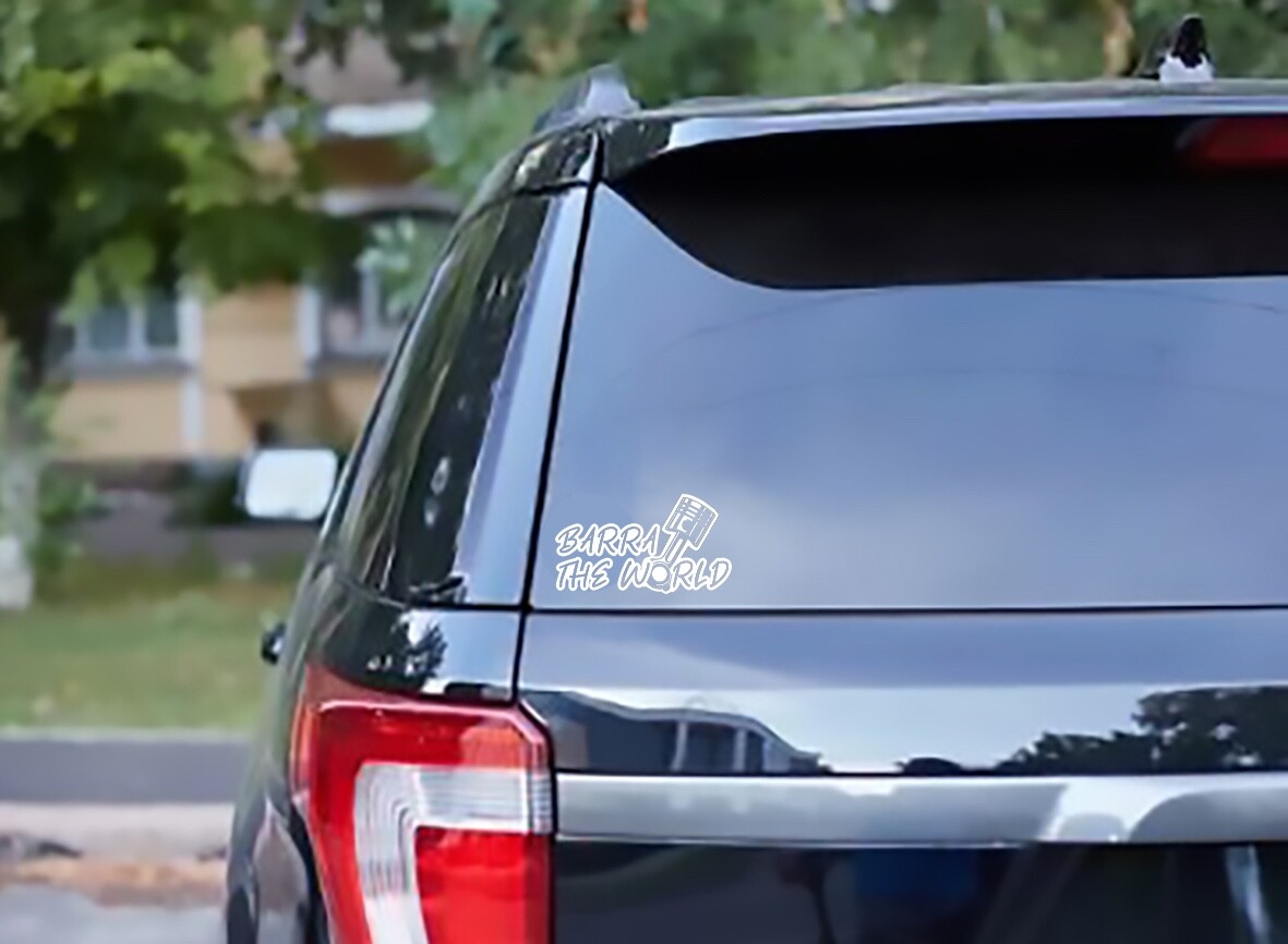 Bumper Racing Car & Truck Decals & Vinyl FORD BARRA The World Sticker ...