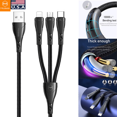 MCDODO 3in1 Micro USB Charging Type-C  Fast Charging Charger Cable for iPhone