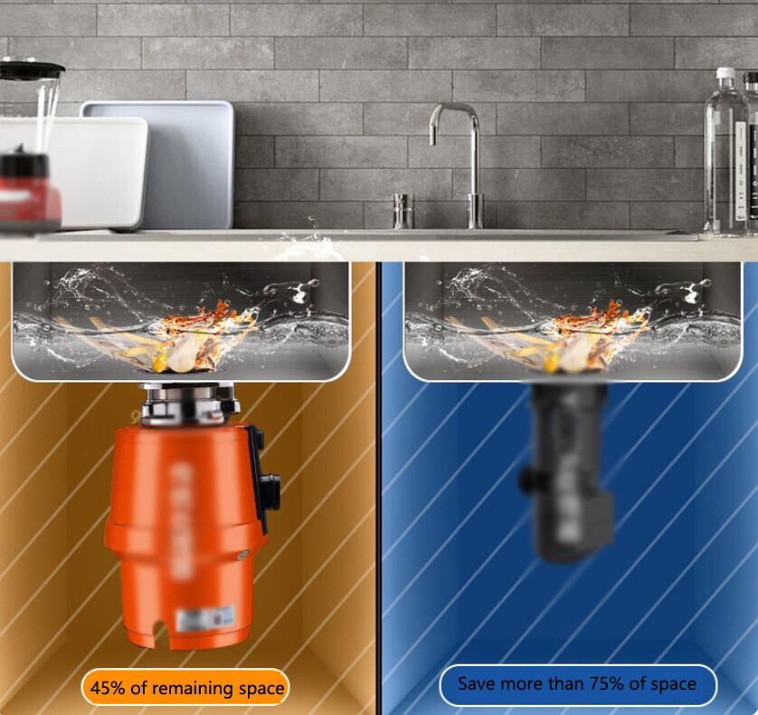 Home Kitchen Food Waste Processor Disposer Garbage Disposal Crusher 100W 220V