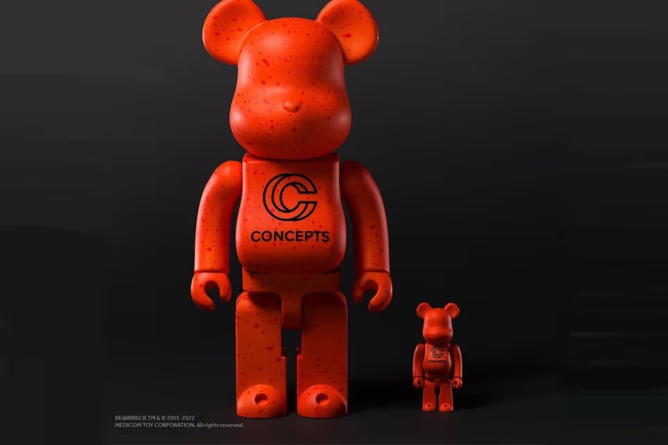 MEDICOM TOY - アメリカ限定 Concepts Orange Lobster 400%ベア未使用 Bearbrick x Concepts Orange Lobster 100% 400% Set Figures