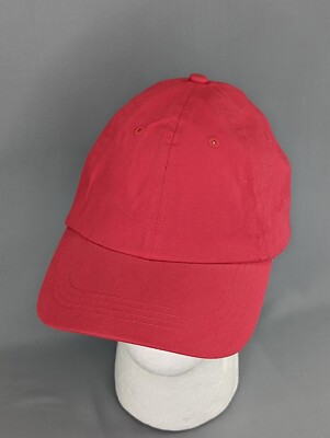 Generic Solid Red Plain Adjustable Baseball Hat Cap