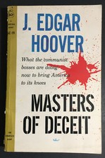 J. Edgar Hoover Masters of Deceit 1962 edition Paperback 5th Printing Vintage PB