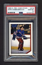 1986 OPC STICKER #218 JOHN VANBIESBROUCK ROOKIE CARD PSA 10 GEM MINT