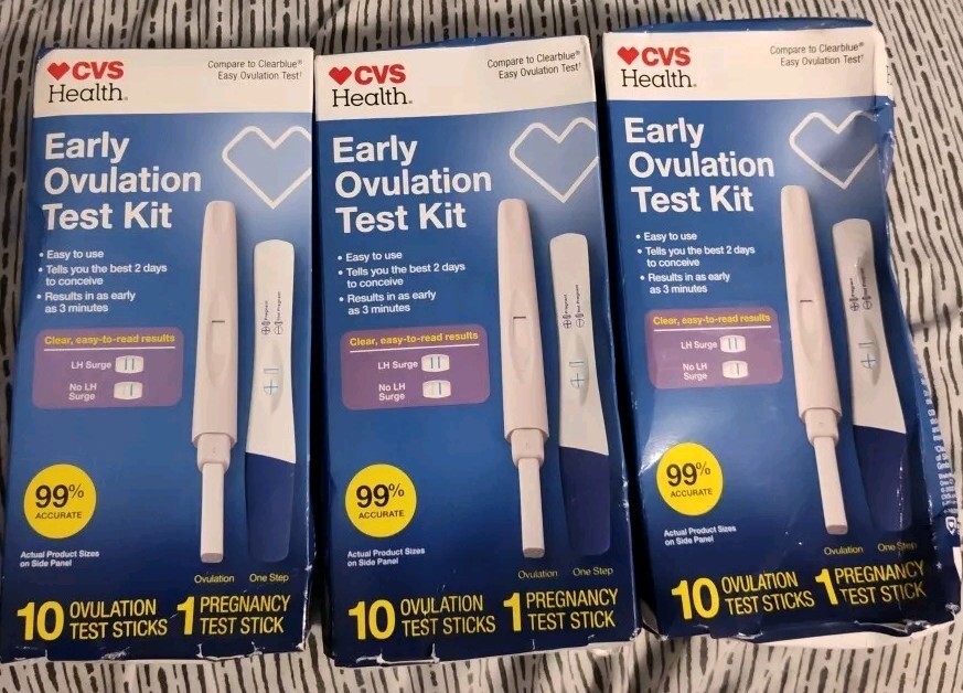 TWO CVS Early Ovulation Test Kit Result 99% Accurate 10 Tests + 1 Pregnancy Test