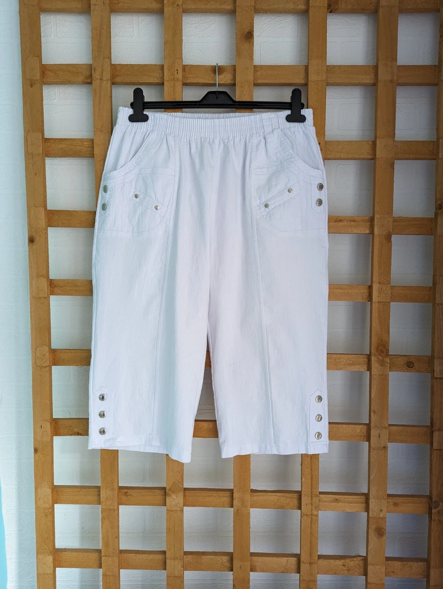 Mundo Mix White Cropped Trousers Holiday Summer VGC Size XL | eBay