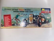 Monogram '32 Ford "Deuce" Roadster drag strip hot rod model kit sealed NOS 1995