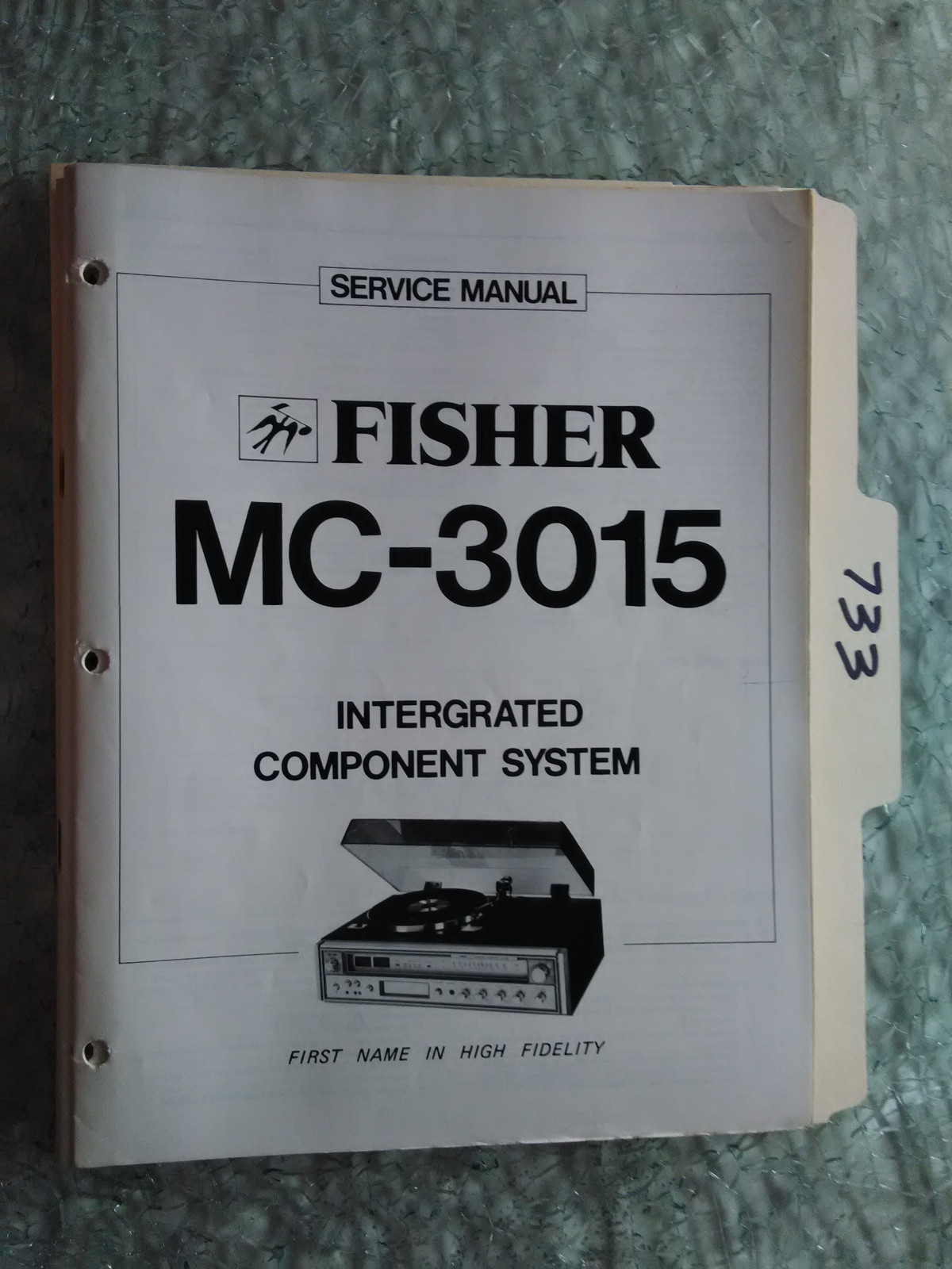 Fisher MC3015 service manual original repair book stereo receiver