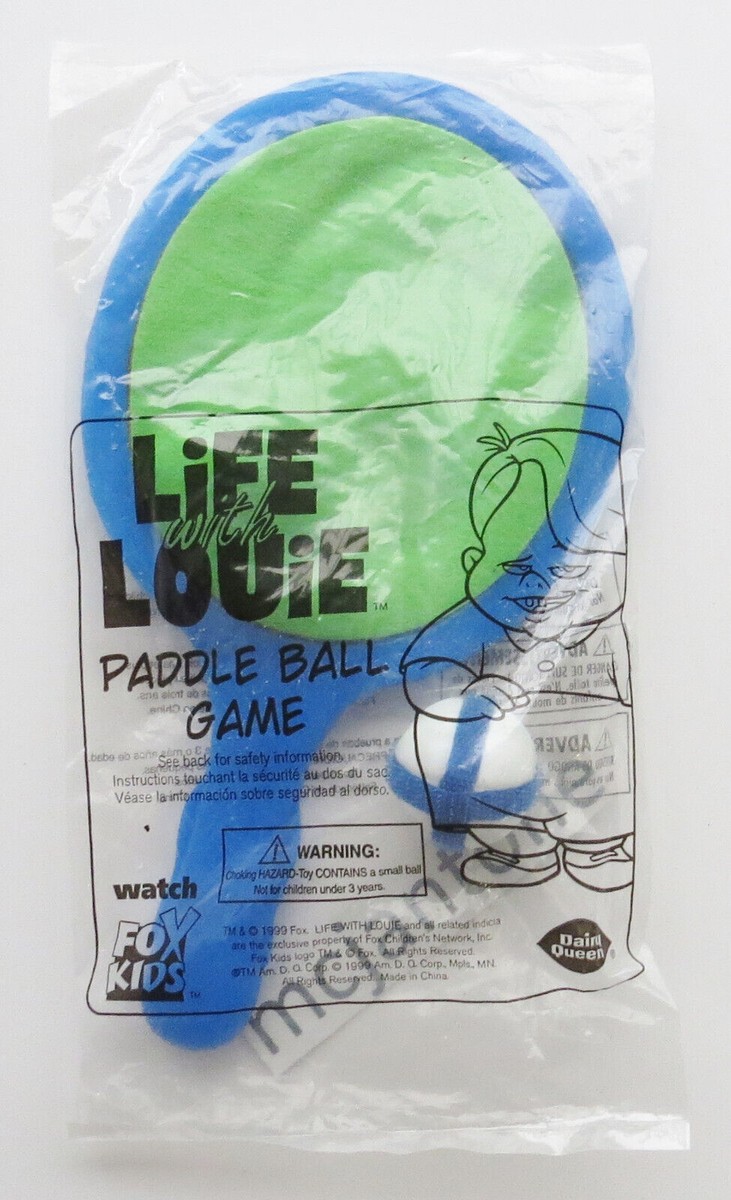 MIP Dairy Queen 1999 DQ Life with Louie PADDLE BALL GAME Anderson