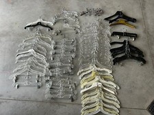 Lot Of 116 PLASTIC HANGERS Vintage HEAVY WEIGHT CHROME HOOK With Metal Ones