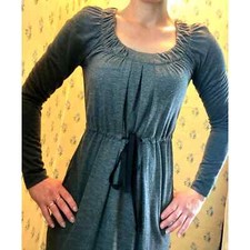 Simply Vera by Vera Wang Womens Dress Long Sleeve Knee Length Sz XS Gray