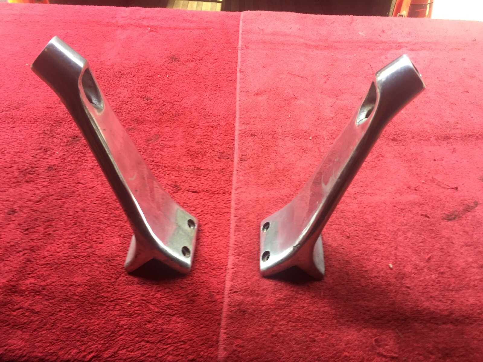 Vintage Cast Aluminum Headlight Stands T Bucket Hiboy Hot Rod Rat Rod