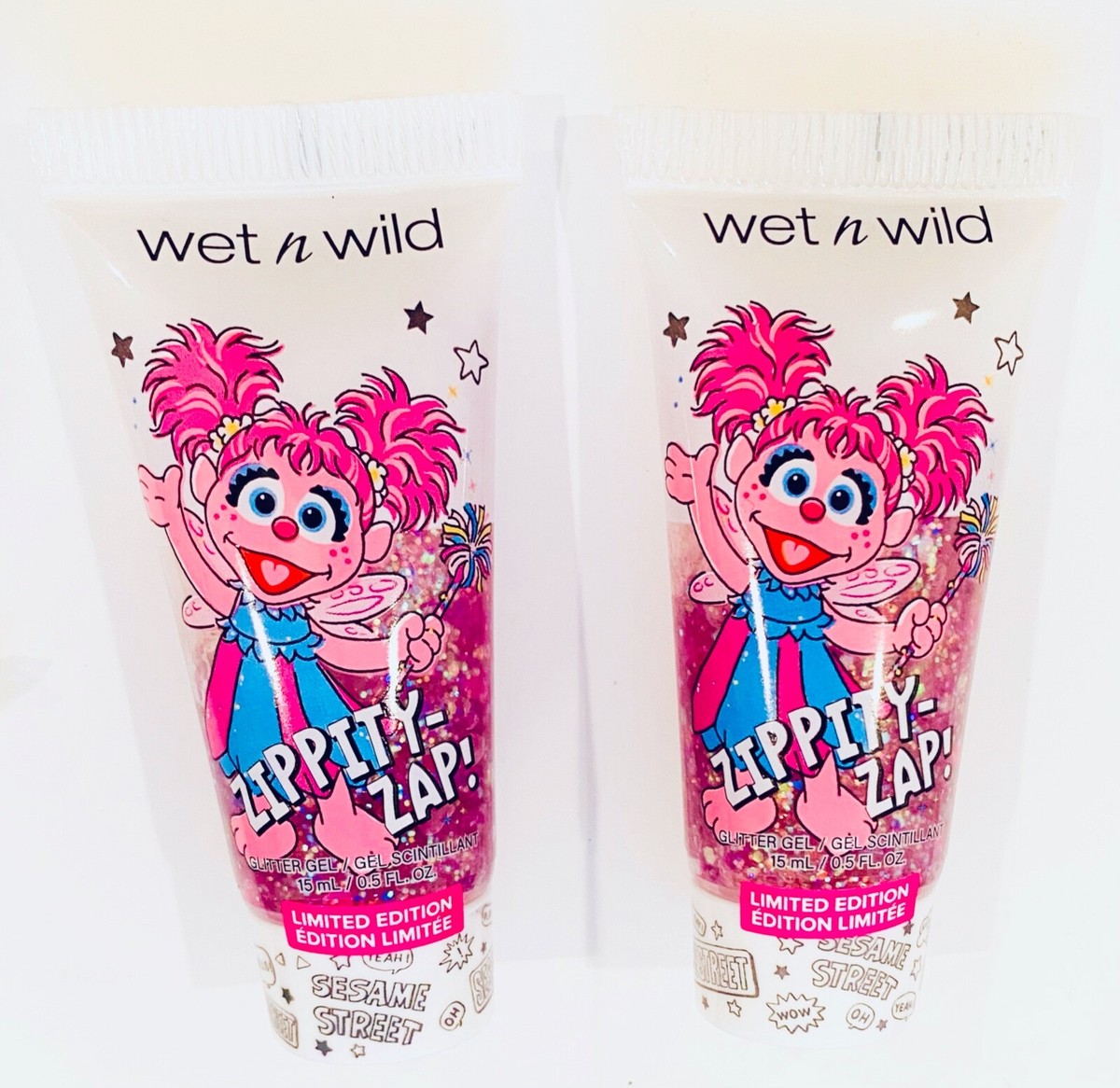 2 New Wet N Wild Limited Edition Zippity-Zap Sesame Street Glitter