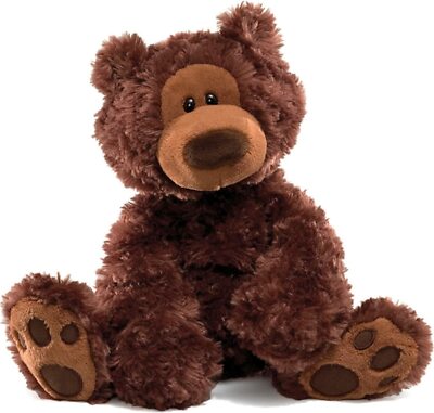 Gund Plüschtier Philbin Teddybär  - niedlicher kuscheliger Bär dunkelbraun 45 cm