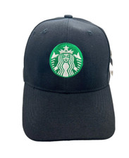 barista Coffee Mermaid Logo Cap Hat Adjustable black