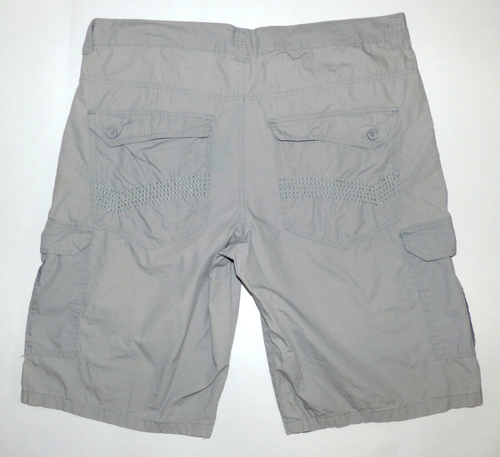 Red Ape Cargo Shorts Mens 44 Khaki Gray Baggy Utility Bermudas Lightweight - Picture 2 of 7