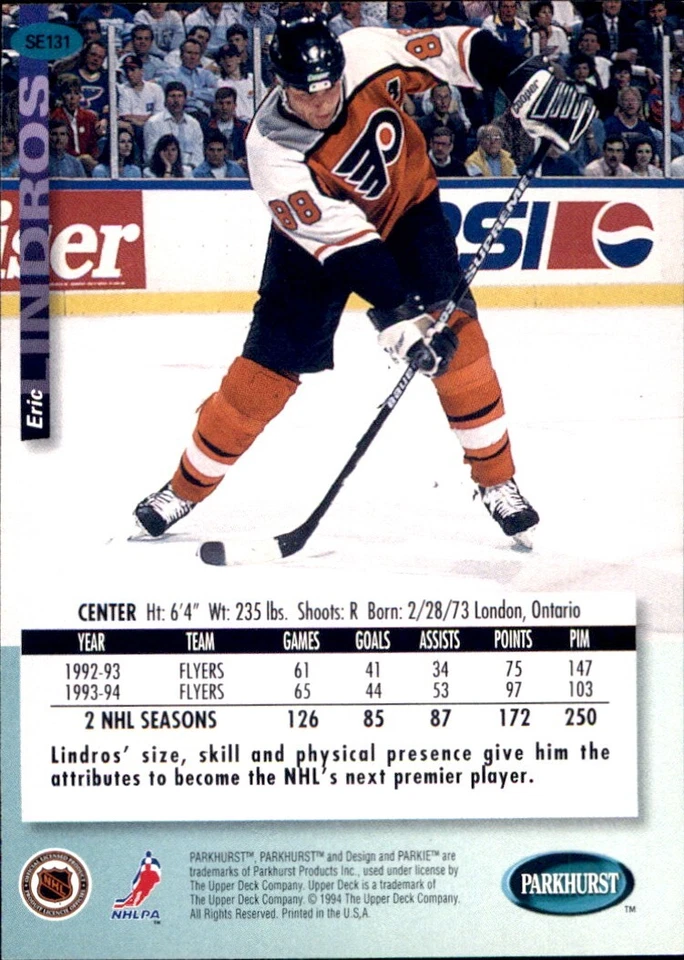 1994-95 Parkhurst SE GOLD Parallel INSERTS 🥅 YOU PICK YOUR FAVS 🥅NHL HOCKEY - Image 2 of 4