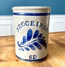 WESTERWALD POTTERY STONEWEAR BROOKINGS SOUTH DAKOTA JAR CROCK SALT GLAZE SIGNED