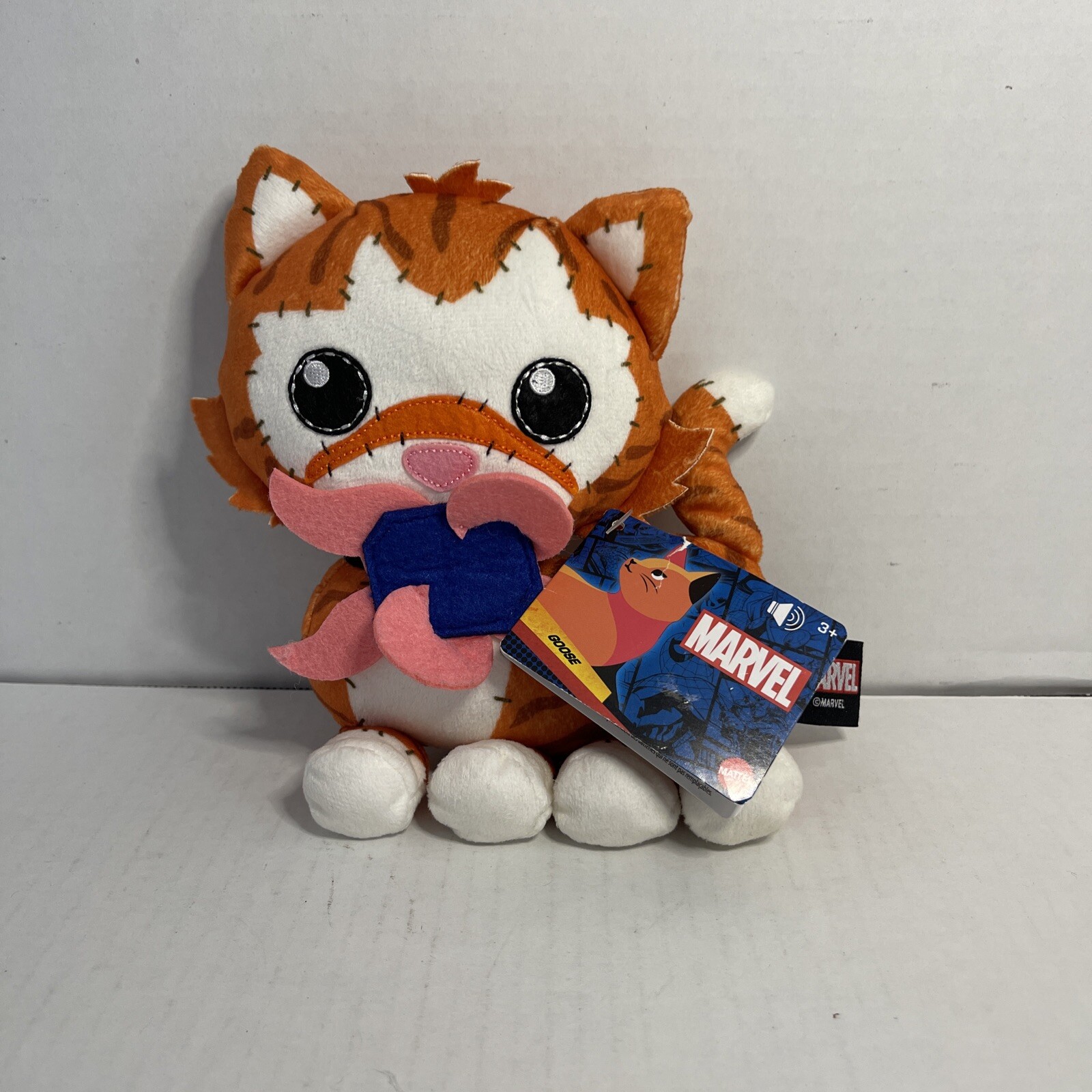 Mattel Marvel Goose Flerken Talking Cat Plush Orange Crafty Creatures A073