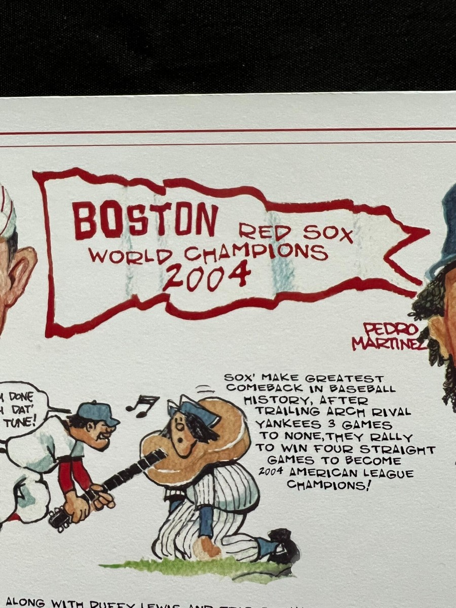 Boston Red Sox World Champions 2004 - Cartoon style custom proof