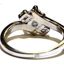 GIA 14k white gold .81ct VS1 H radiant princess diamond engagement ring 3.4g 6 — photo 6