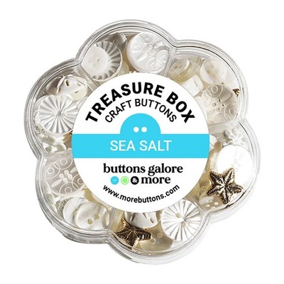 2 Pack - Buttons Galore Treasure Box-Sea Salt - TBX-102