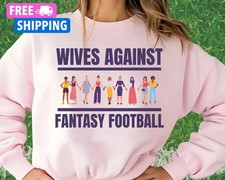 Funny Womens Fantasy Football Sweatshirt Wives Wife Fantasy Draft Shirt