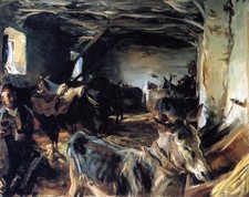 John Sargent Stable at Cuenca 1903  17"x 22" Archival Art Print