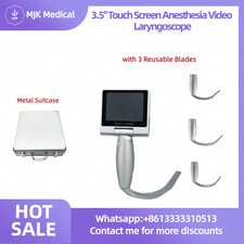 3.5 Inch High Resolution Touch Screen Anesthesia Video Laryngoscope w/ 3 Blades