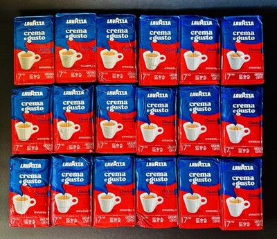 LavAzza medium roast Crema e Gusto Ground Coffee 8.80 oz ea. (Pack of 18 Bricks)